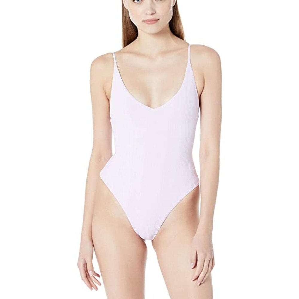 22. Pointelle Rib Gianna One Piece‎ Swimsuit in lavender color by L Space